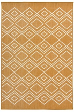 120x170 cm PLECIONY AZTECKI DYWAN POMARAŃCZ KREM