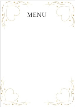 Menu Weselne Na Ślub Karta Dań