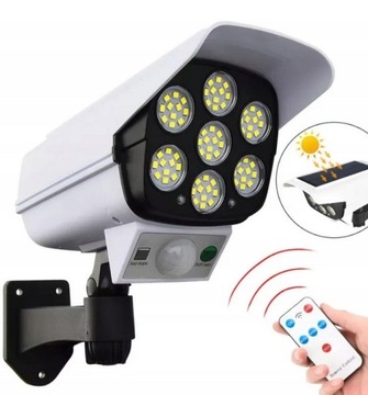 ATRAPA KAMERY LAMPA SOLARNA CZUJNIK RUCHU 77 SMD