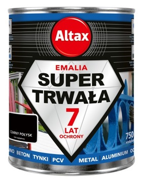 Super trwała emalia 750 ml czarny połysk Altax
