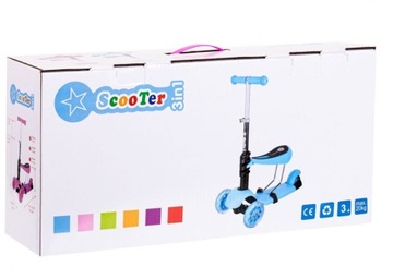 ТРЕХКОЛЕСНЫЙ СКУТЕР С СИДЕНЬЕМ 5 В 1 СВЕТОДИОДНЫЕ КОЛЕСА