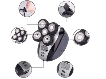 БРИТЬЯ ДЛЯ БОРОДА НАСАДКИ ДЛЯ ВОЛОС МУЖСКАЯ ТРЕТЬЯ 5 ГОЛОВОК 4D