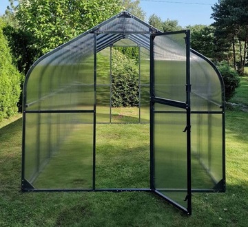 ПОЛИКАРБОНАТ ТЕПЛИЧНЫЙ ТОННЕЛЬ 10М2 250Х400 ПТФ ПОЛЬША АЛЮМИНИЙ ГРАФИТ