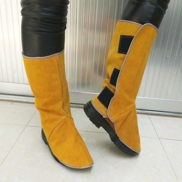 2 бахилы для сварщиков, безопасные кожаные бахилы для сварки,