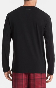 Bawełniany czarny longsleeve bluzka Calvin Klein L