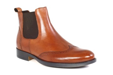Sztyblety buty męskie skórzane zimowe ocieplane Mor 16 brązowe 44