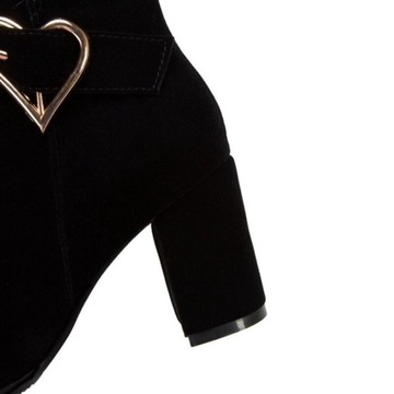 ЗАМШЕВЫЕ БОТИЛЬОНЫ С СЕРДЦЕМ alladies AS4356