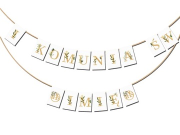 Набор для первого причастия, золотой знамя с благословением