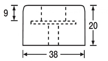 Резиновая ножка 38х20мм.