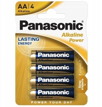 Bateria Panasonic Alkaline AA R6 kpl. 4szt Alkaliczne
