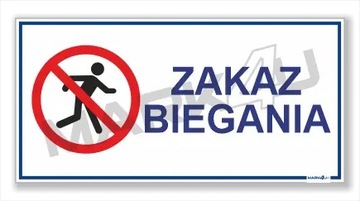 Zakaz biegania| Druk UV na płycie | Basen Kapielis