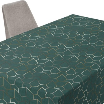 Obrus Plamoodporny Geo Zielony U3 Minos 140x140 cm