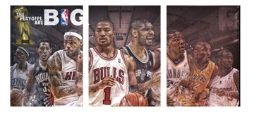 3x OBRAZ NA ŚCIANĘ NBA PLAYERS 50x70