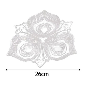 Декоративная тарелка для закусок, 3 отделения, прозрачная.