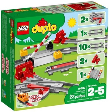 НАБОР LEGO DUPLO BLOCKS 10882 ЖЕЛЕЗНОДОРОЖНЫЕ ПУТИ ДЛЯ ПОЕЗДА 10874 И 10875