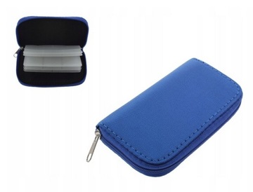ETUI na KARTY SD SDHC XC TF SIM FUTERAŁ niebieski