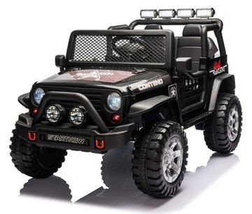 AUTO NA AKUMULATOR DUŻY JEEP DLA DZIECI 4x4 Miękkie Koła EVA Skóra