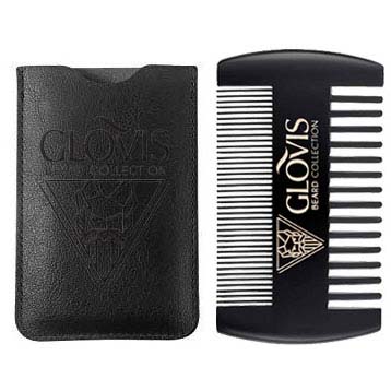 Деревянная расческа для бороды GLOVIS в футляре