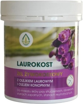 LAUROKOST ŻEL KONOPNY ŻYWOKOSTOWY na BÓLE REUMATYCZNE STAWÓW MIĘŚNI 250 ml