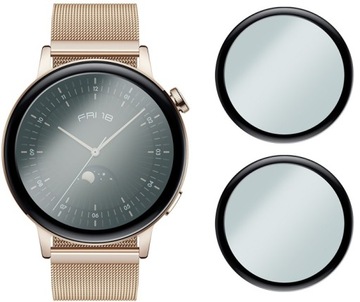 Zestaw Ochronny 2 x Szkło Hybrydowe 3D do Huawei Watch GT 3 42mm / Elegant