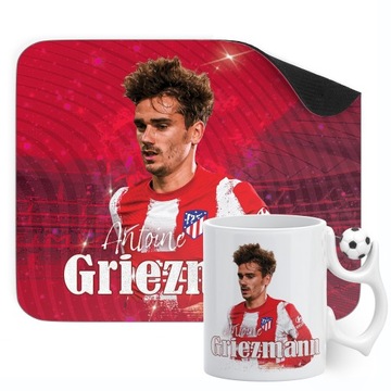 Zestaw Kubek Piłkarski + Podkładka pod mysz Griezmann Atlético Madryt