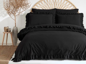 POŚCIEL BAWEŁNIANA BLACK/220X200(P) STONEWASHED Limasso