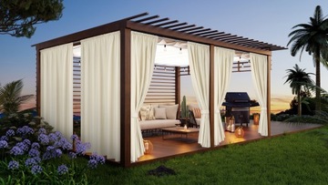 Dodatkowa opaska do ZASŁON OGRODOWYCH szarfa KREM