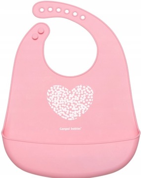 CANPOL ŚLINIAK SILIKONOWY PASTEL NOWY róż