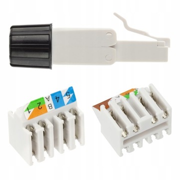 Вилка NEKU RJ45 кат. 6A UTP, витая пара, не требующая инструментов
