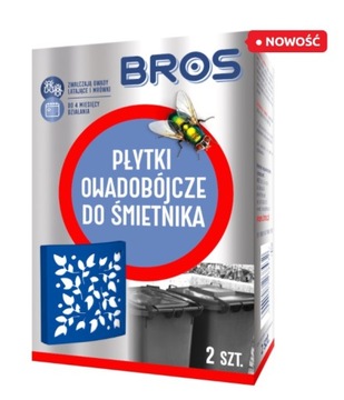 BROS Płytka owadobójcza do śmietnika kosza 2szt.