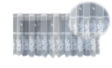 Firanka biała taśma krótka 70x300 lambrekin