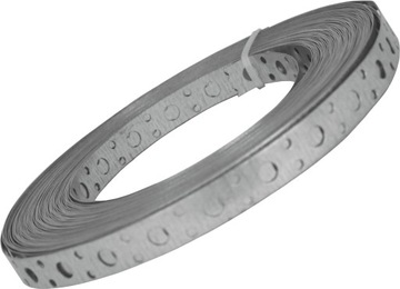 TAŚMA STALOWA MONTAŻOWA PERFOROWANA 17x0,6mm 25mb