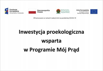 Tablica NOWA obowiązek beneficjenta MÓJ PRĄD 2021