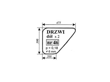 SZYBA DRZWI DÓŁ MTZ 82 46