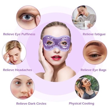 НАБОР ГЕЛЕВЫХ МАСОК ДЛЯ ГЛАЗ МНОГОРАЗОВЫЙ РОЗОВЫЙ И ФИОЛЕТОВЫЙ