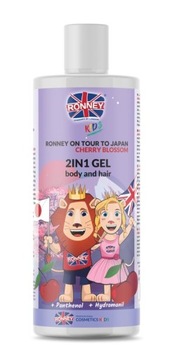 Żel do mycia włosów i ciała wiśniowy 300ml RONNEY