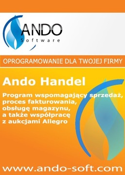Ando Handel 2024 - do wystawiania faktur z magazynem aukcje allegro