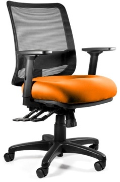 FOTEL ERGONOMICZNY KRZESŁO SAGA PLUS M - POMARAŃCZ