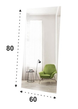 LUSTRO SREBRNE 80x60 SZLIF DO MONTAŻU + Gratis
