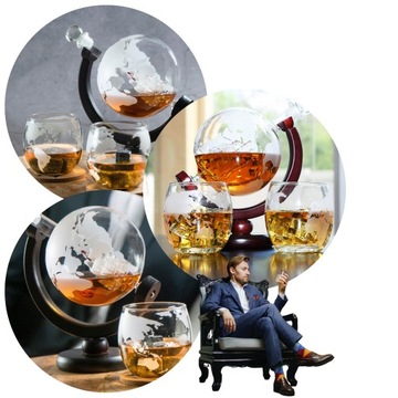Графин для виски Globe Glasses Stones Со вкусом подарок папе НАБОР