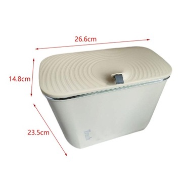 Контейнер для мусора с крышкой Контейнер для пищевых отходов Бежевый Длинный 23,5 см