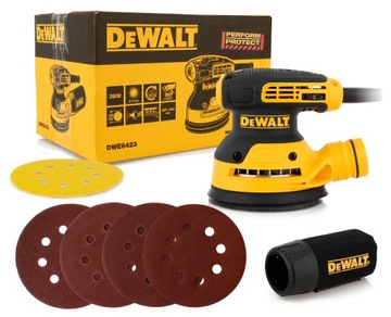 DEWALT SZLIFIERKA MIMOŚRODOWA DWE6423 +40 KRĄŻKÓW