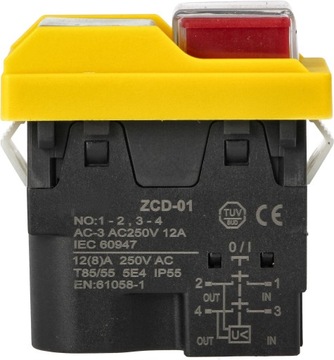 Włącznik wyłącznik szlifierka stołowa CK-1 5E4 12A REALNE MOCNY PRZEŁĄCZNIK