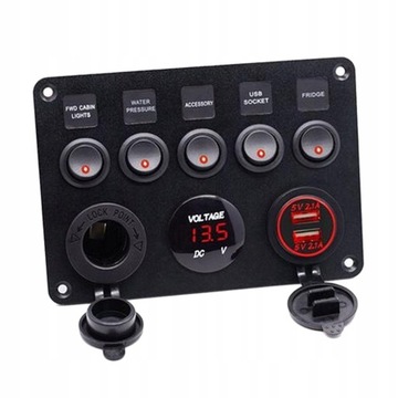 Ładowarka USB z woltomierzem 12V do samochodów,