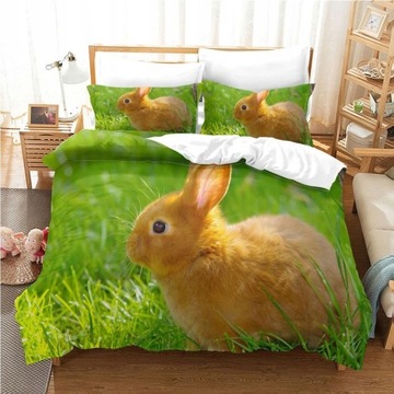Komplet po?ciel 160x200 Wzór królika ?ó?ko i ze