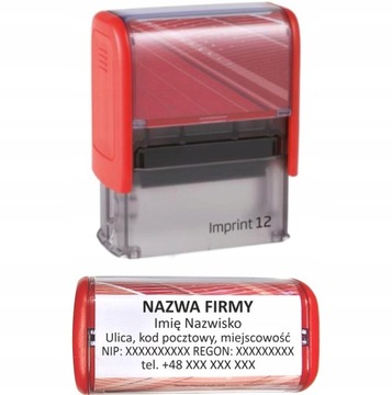 IMPRINT 12 PIECZĄTKA TRODAT 8912 do 6 linii FIRMOWA BIUROWA LEKARSKA