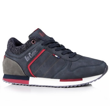 Buty, sneakersy, sportowe męskie Lee Cooper Navy/Camel Ocieplane