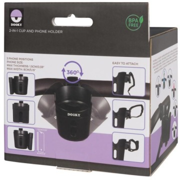 Dooky 2-в-1 держатель для чашки и телефона в коляску