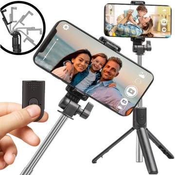 Kijek do selfie stick do telefonu zdjęć tripod na pilota Bluetooth statyw