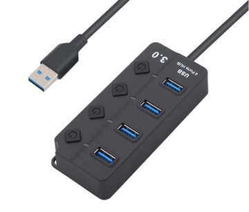 Rozdzielacz HUB 4 Porty USB 3.0 rozgałęznik